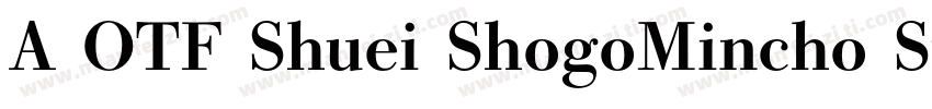 A OTF Shuei ShogoMincho Std字体转换